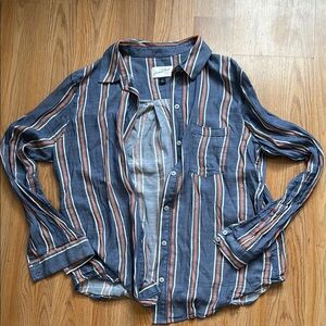 Striped Button-Up Shirt